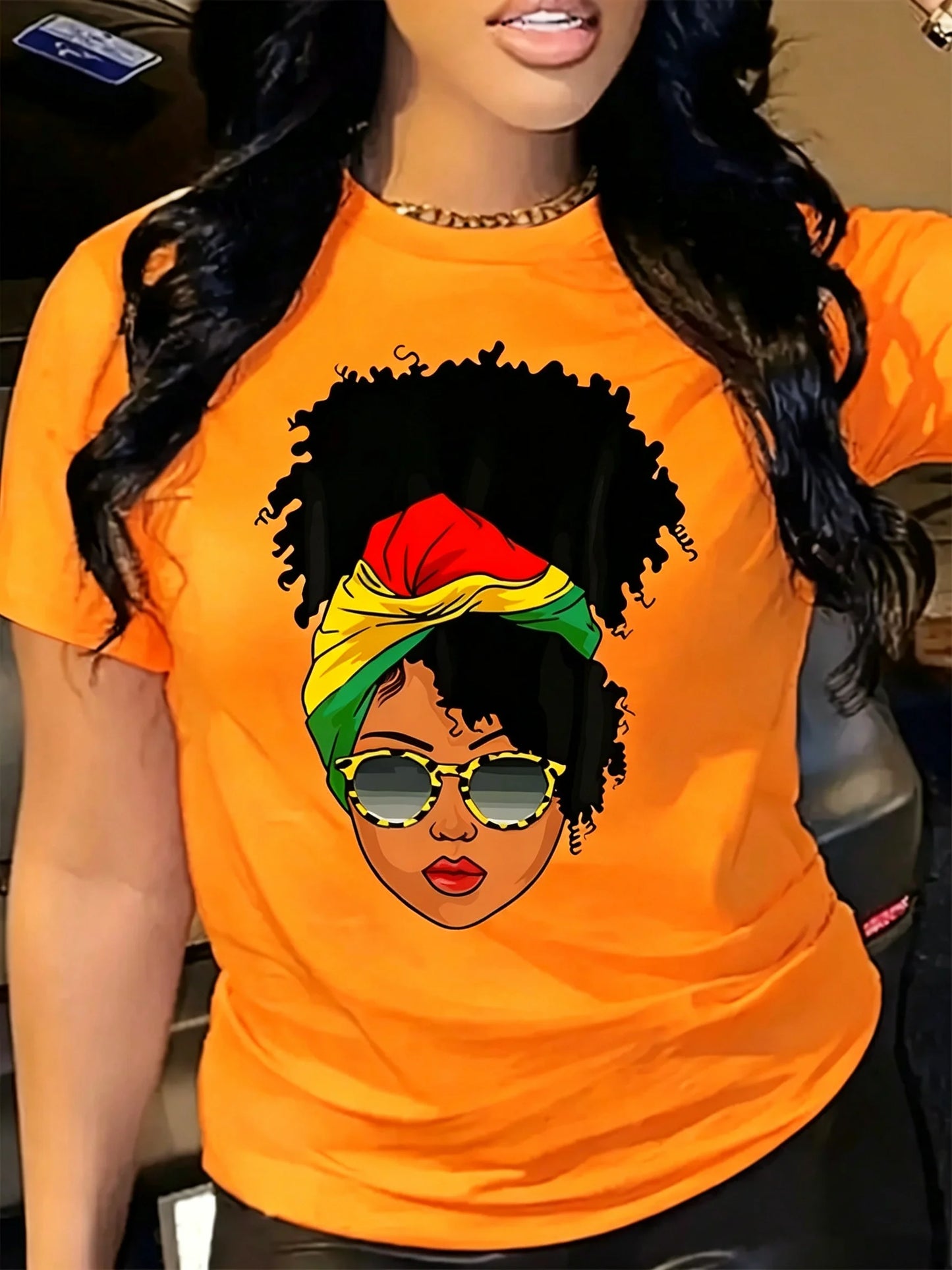 Women's Plus Size Graphic Short Sleeve Comfortable T-Shirt