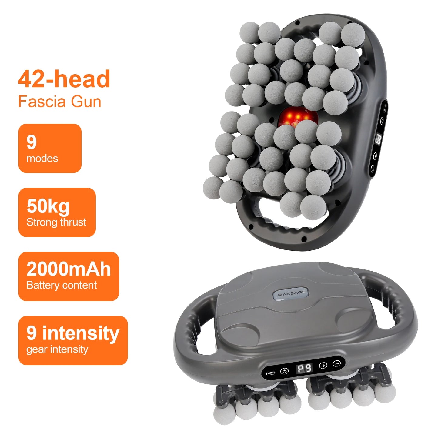 Iebilif Wireless Fascia Massage Gun With Red Light Relief