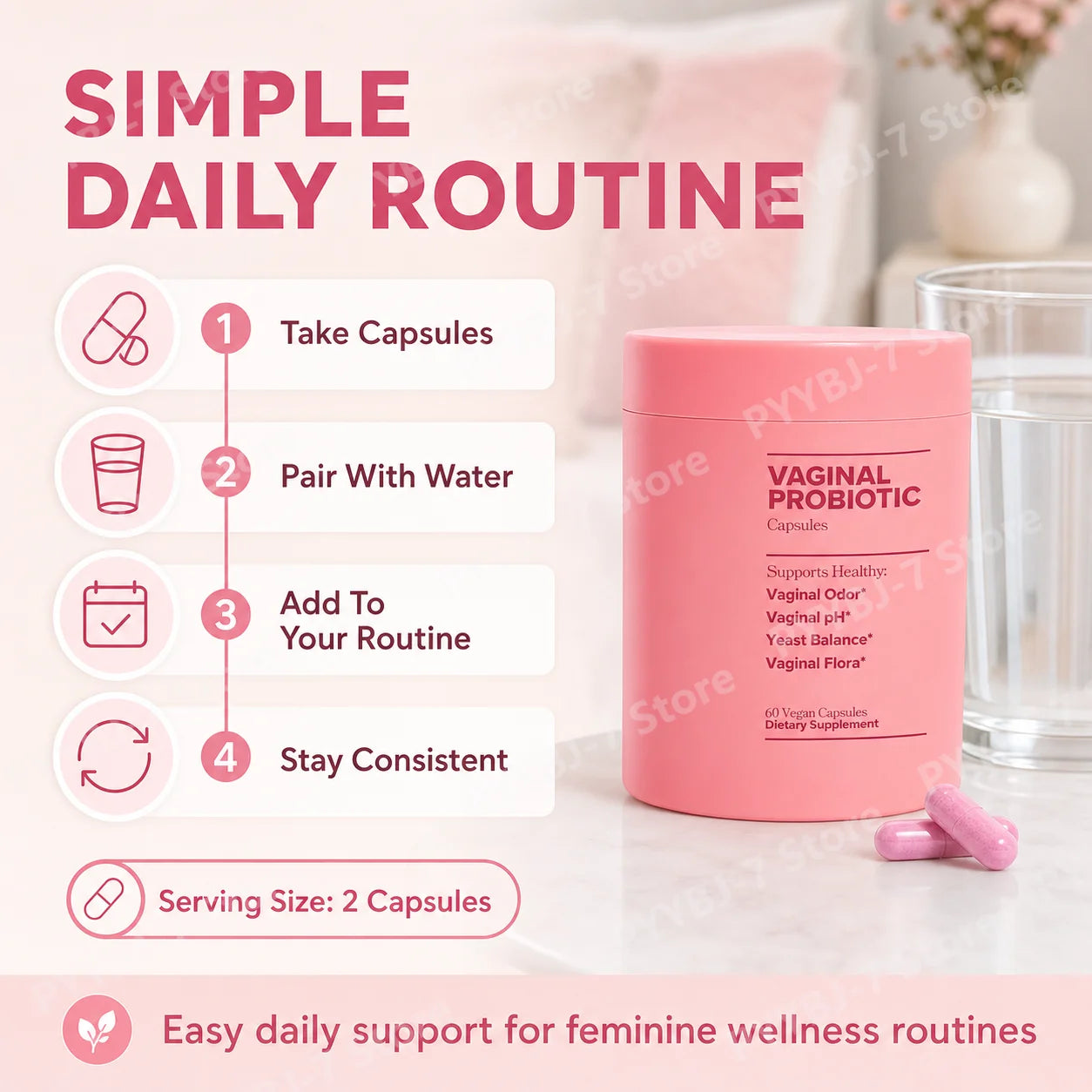 Charge Probiotic Capsules For Women With Lactobacillus Prebiotics Gut Health