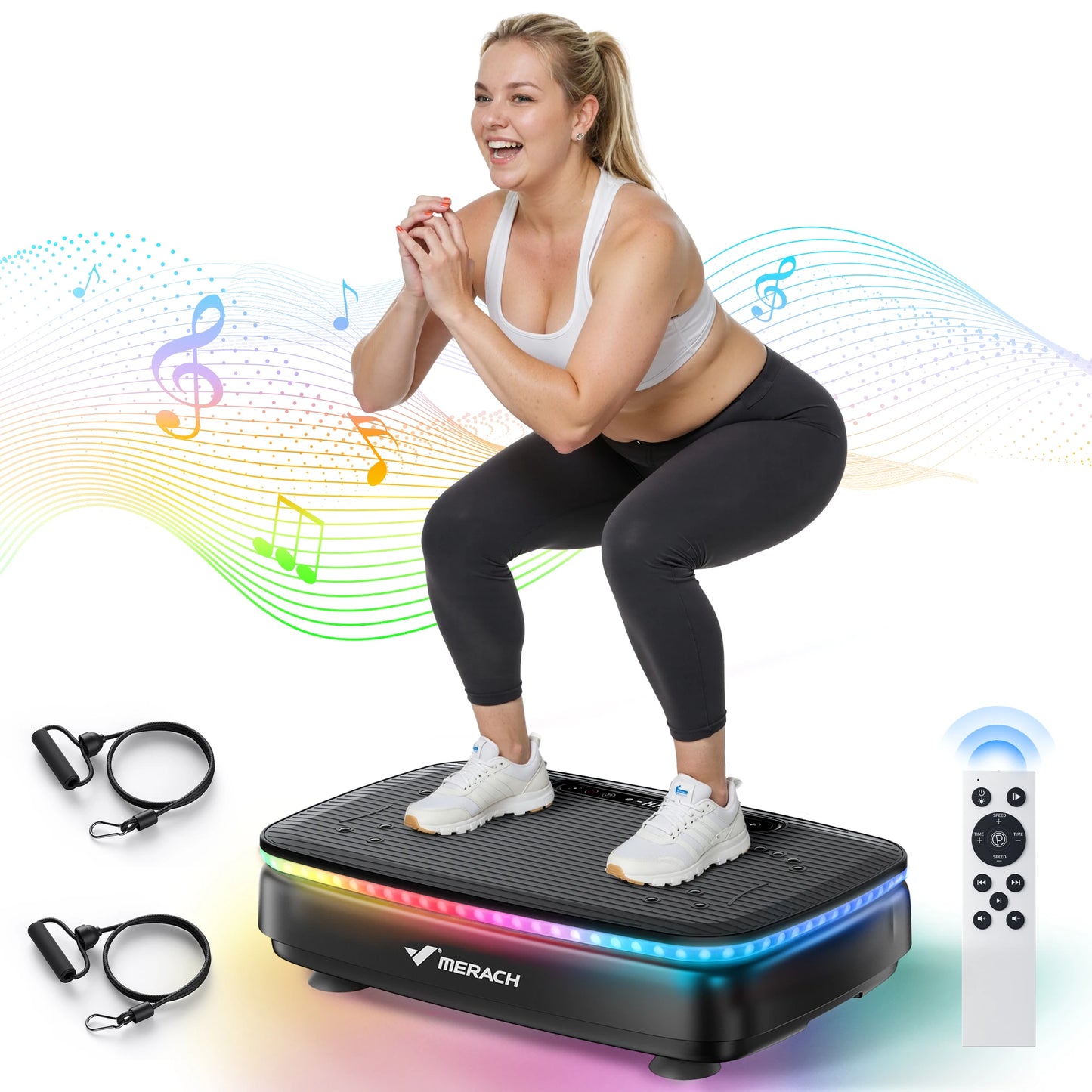 Merach Vibration Plate Exercise Machine With Remote