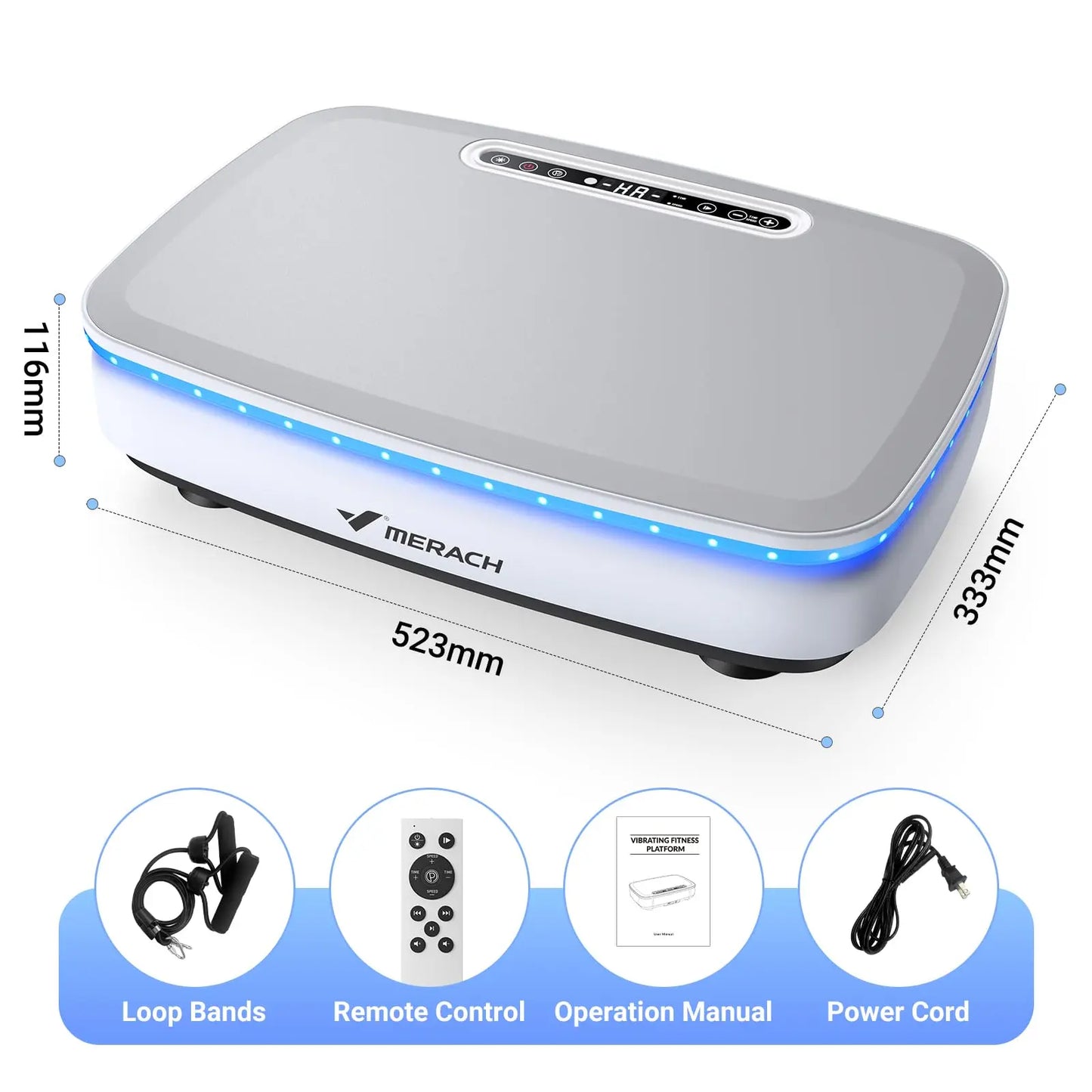 Merach Vibration Plate Exercise Machine With Remote