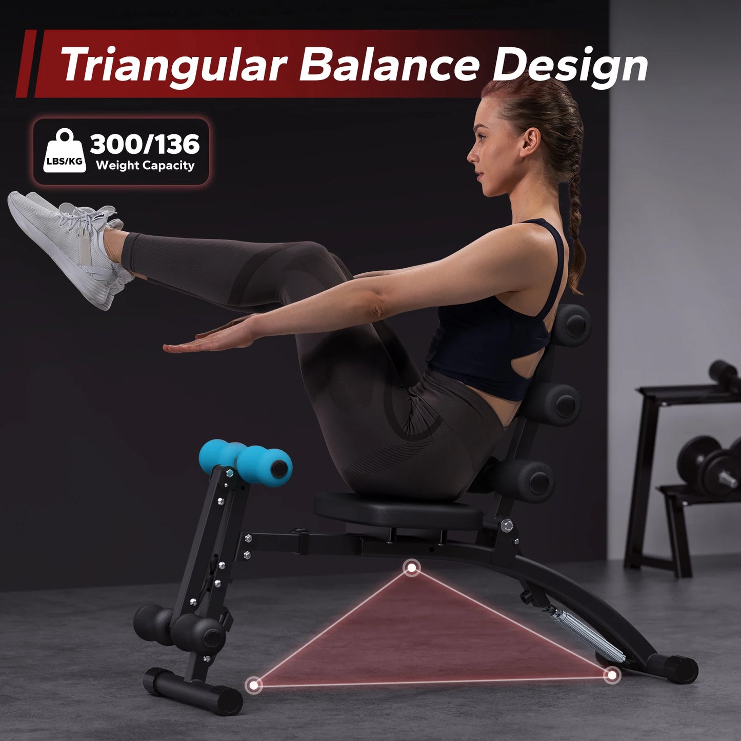 Merach Adjustable Ab Machine Multi Functional Workout Bench