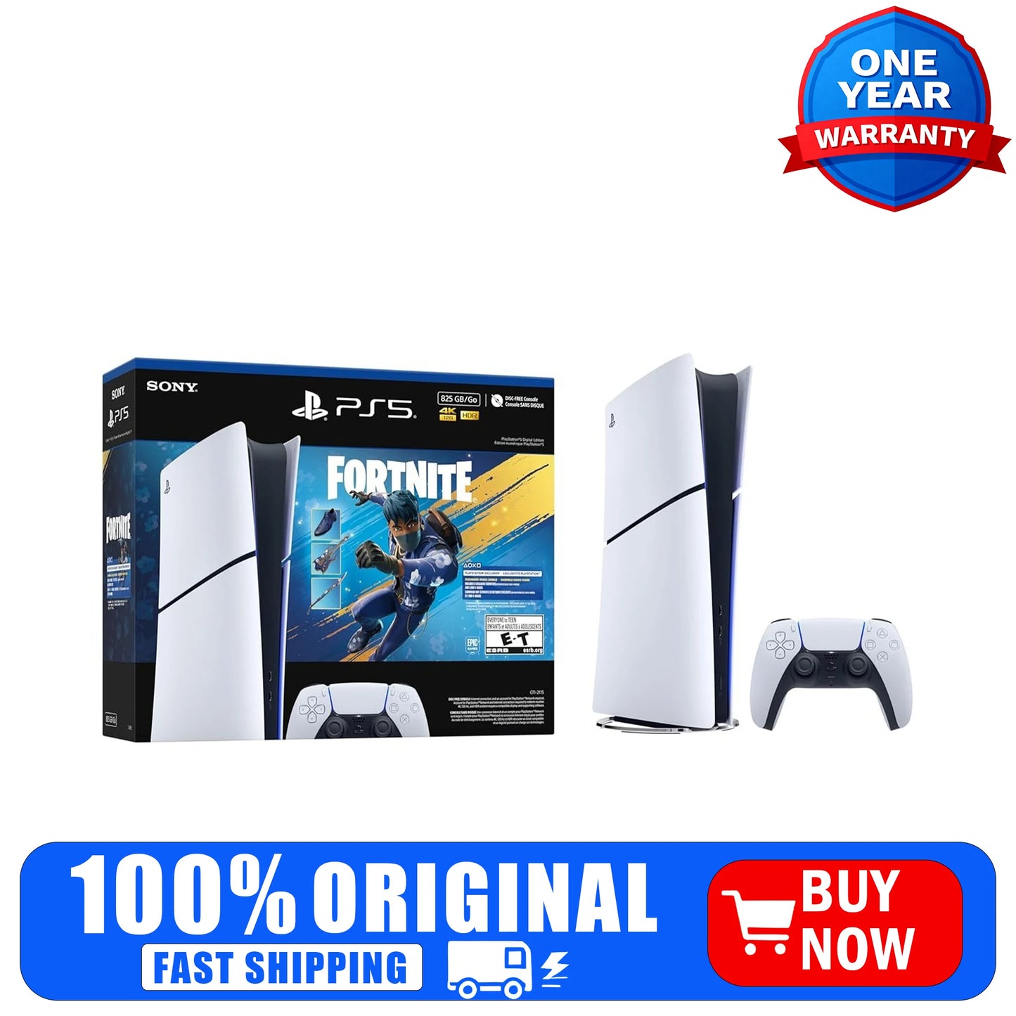 Sony PlayStation 5 Digital Edition Fortnite Flowering Chaos Bundle
