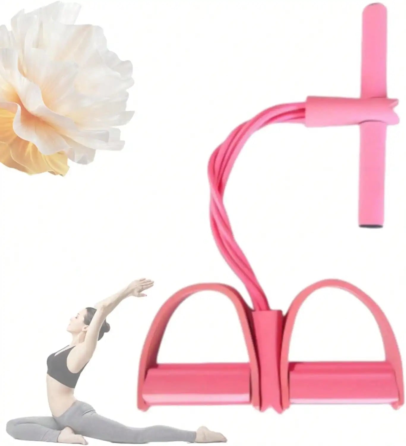 Multifunctional Natural Rubber Pedal Resistance Bands With Handles