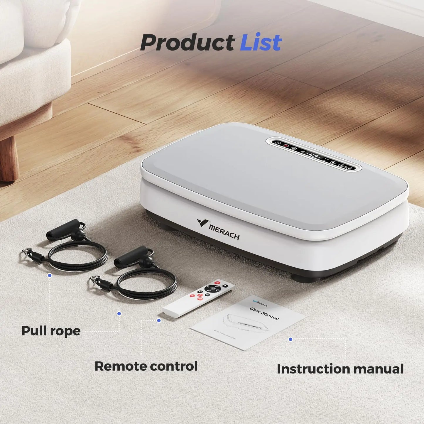 Merach Vibration Plate Exercise Machine With Remote