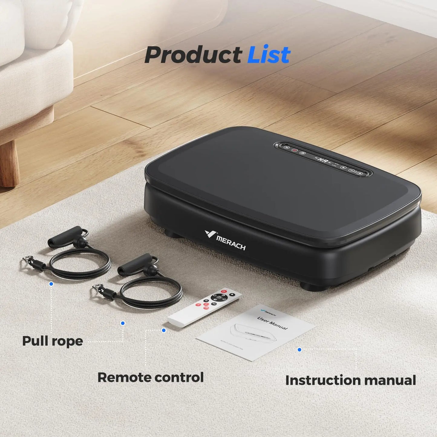 Merach Vibration Plate Exercise Machine With Remote