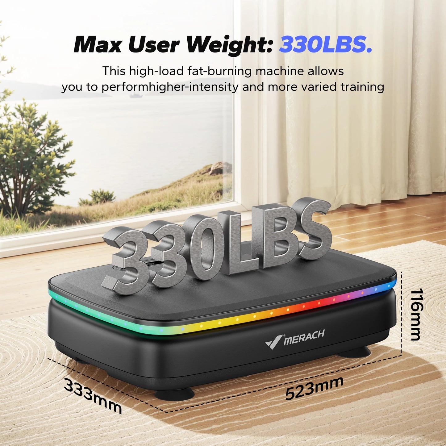 Merach Vibration Plate Exercise Machine With Remote