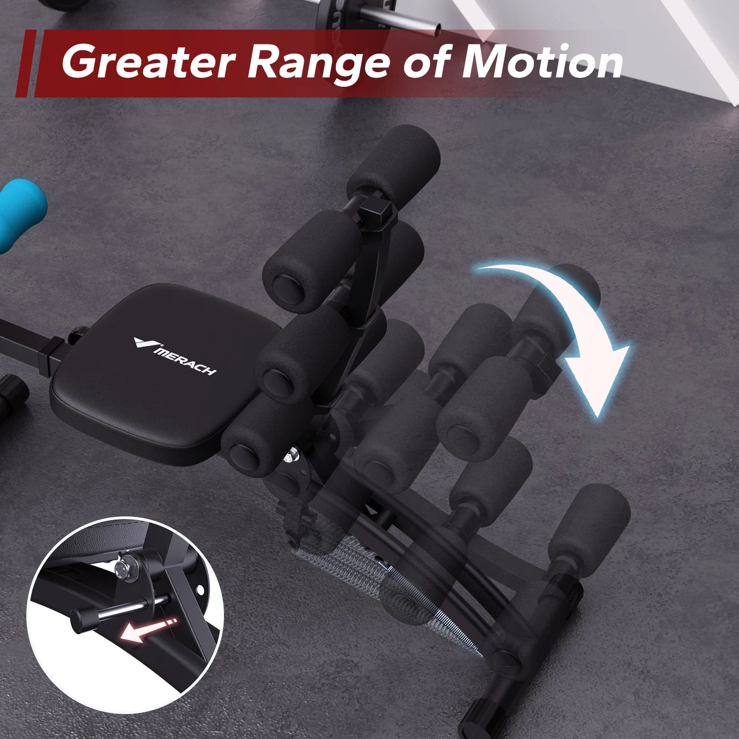 Merach Adjustable Ab Machine Multi Functional Workout Bench