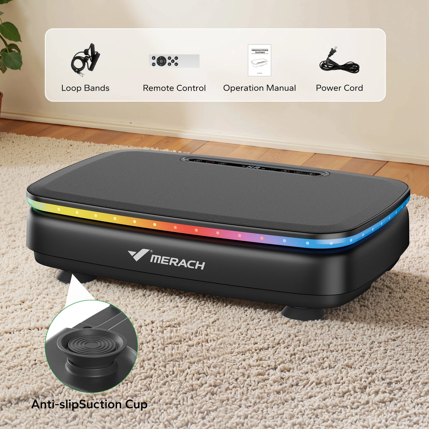 Merach Vibration Plate Exercise Machine With Remote