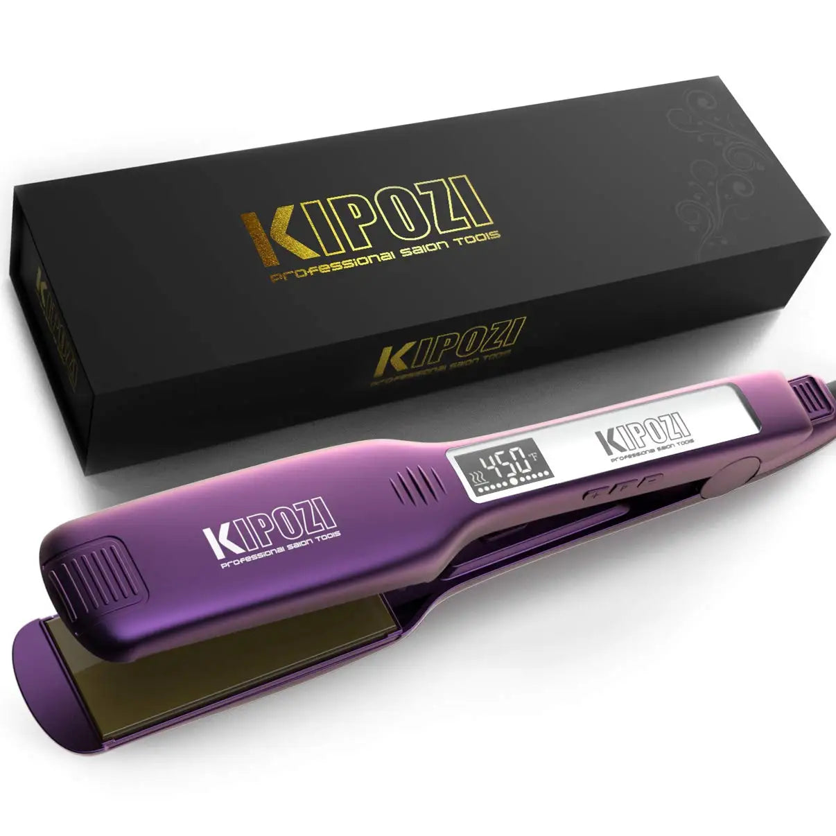 Kipozi Professional Titanium Hair Straightener With Digital Display