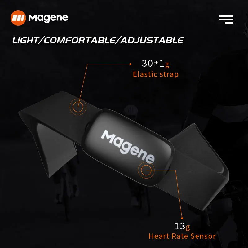Magene H64 Heart Rate Sensor Dual ANT Bluetooth Chest Strap