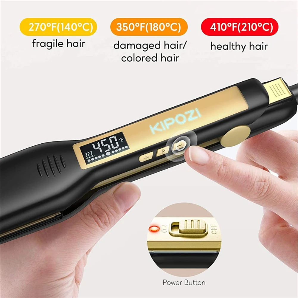 Kipozi Professional Titanium Hair Straightener With Digital Display