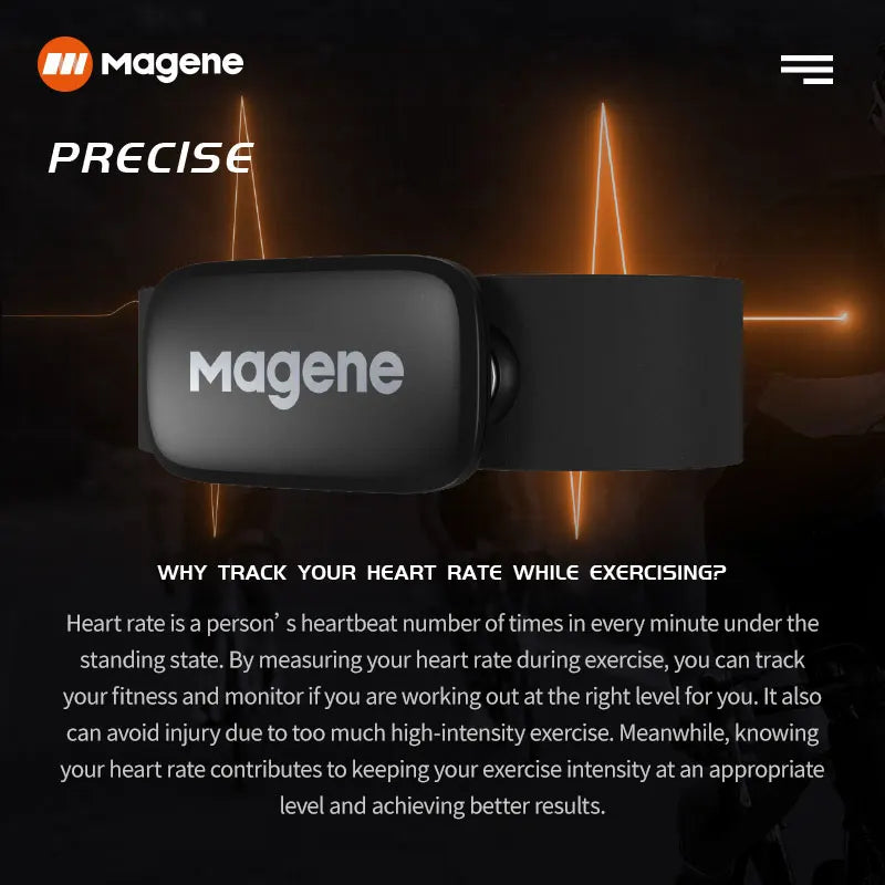 Magene H64 Heart Rate Sensor Dual ANT Bluetooth Chest Strap