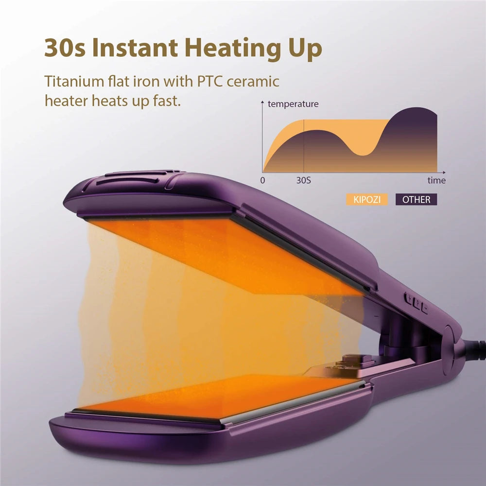 Kipozi Professional Titanium Hair Straightener With Digital Display