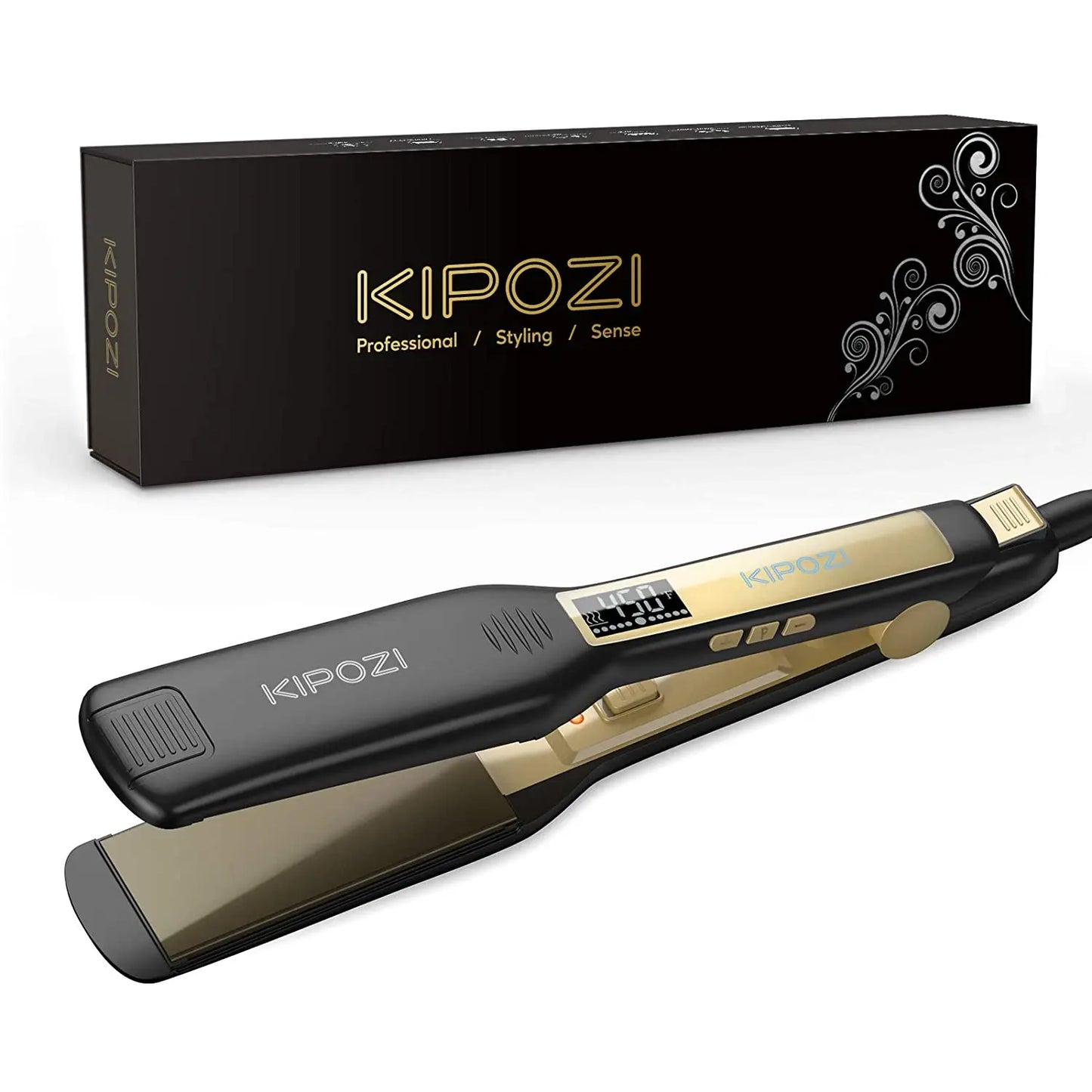 Kipozi Professional Titanium Hair Straightener With Digital Display