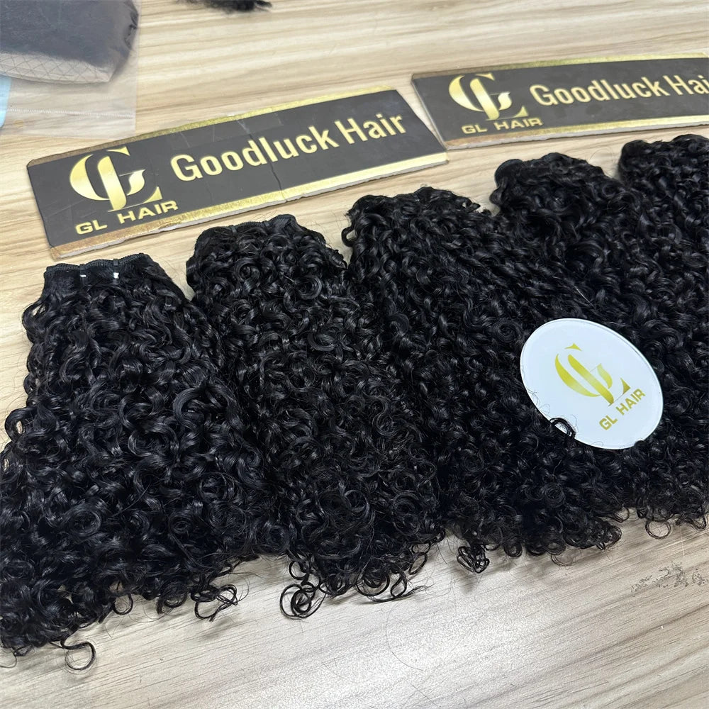Millionaire Queen 3B3C Burmese Pixie Curly Hair Bundles Virgin Remy Human Hair