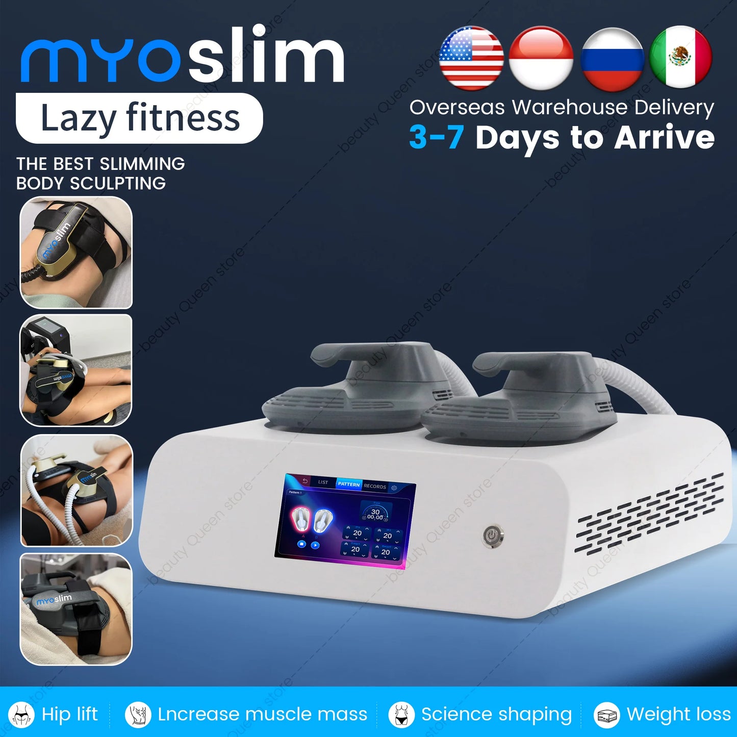Myoslim 15 Tesla RF Muscle Stimulator Body Sculpting Machine