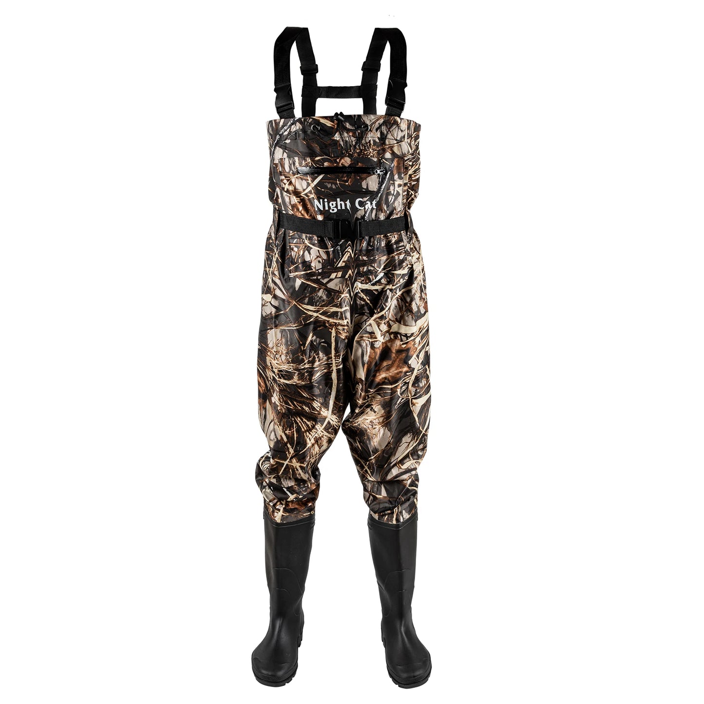 Waterproof Nylon PVC Chest Waders With Boots For Fishing Hunting
