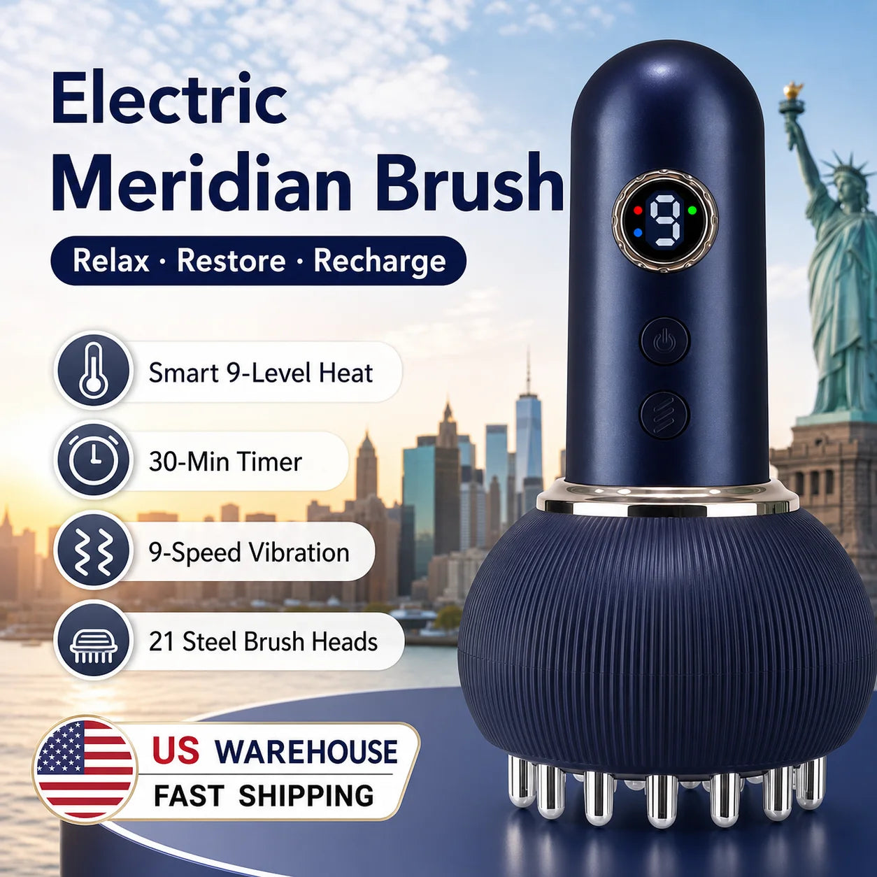 Hailicare Red Light Microcurrent Massager With Heat And Vibration
