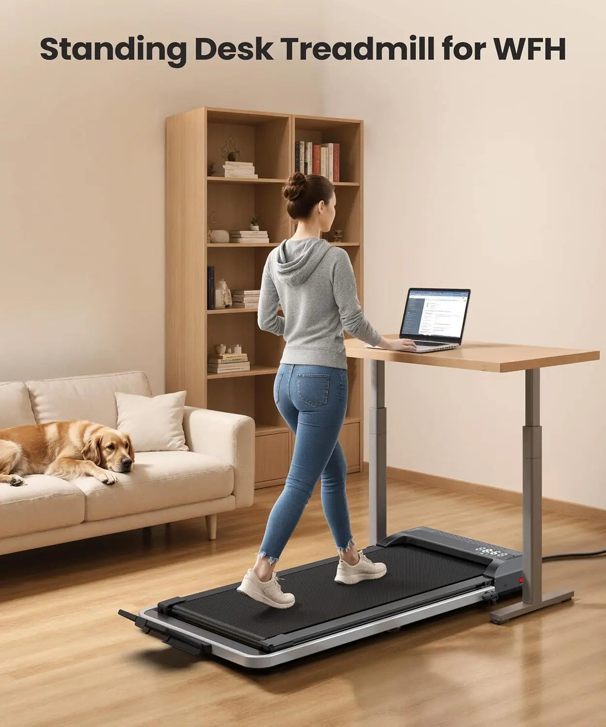 Compact Treadmill With Incline And Folding Space Saving Design