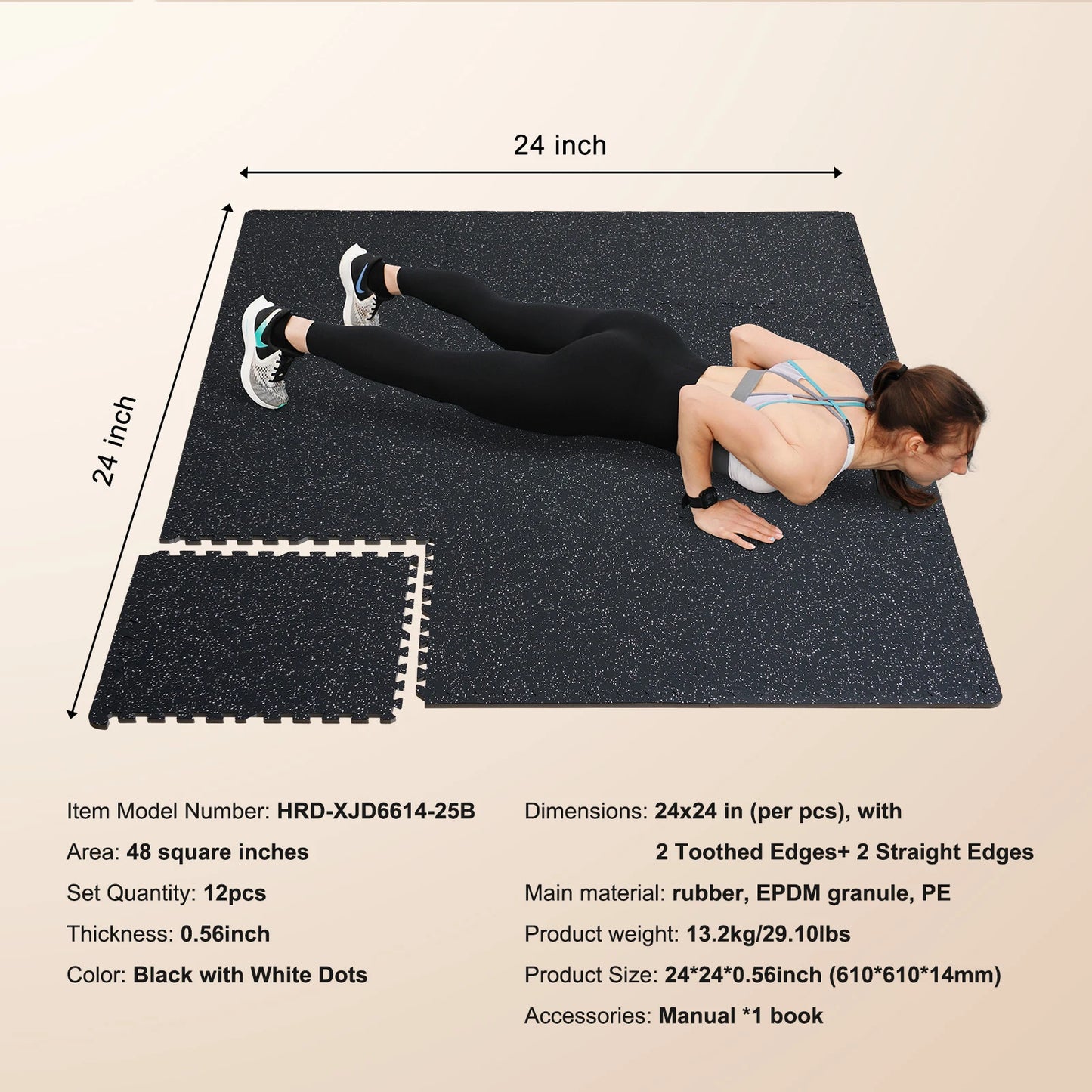 SucceBuy Interlocking Puzzle Rubber And Eva Foam Floor Mats