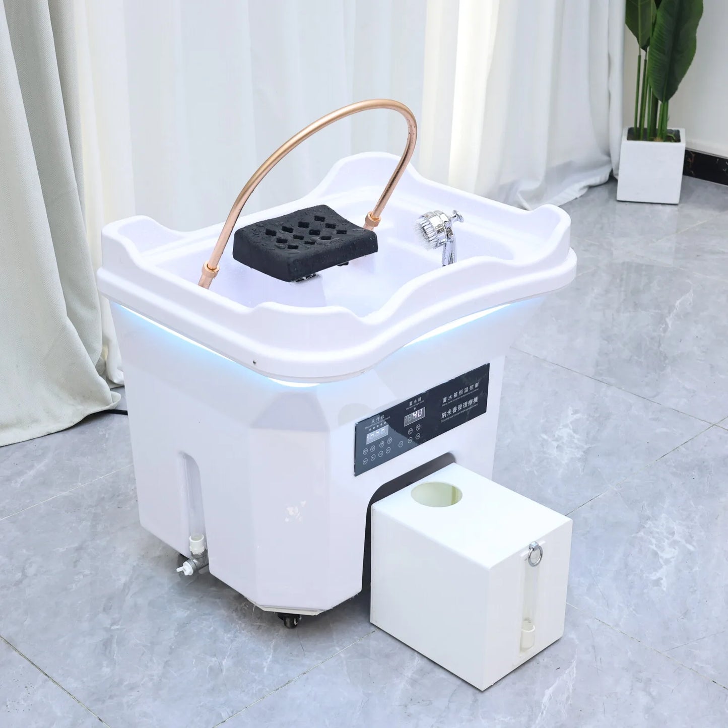 Hydrotherapy Shampoo Basin With Integrated Heated Water Tank