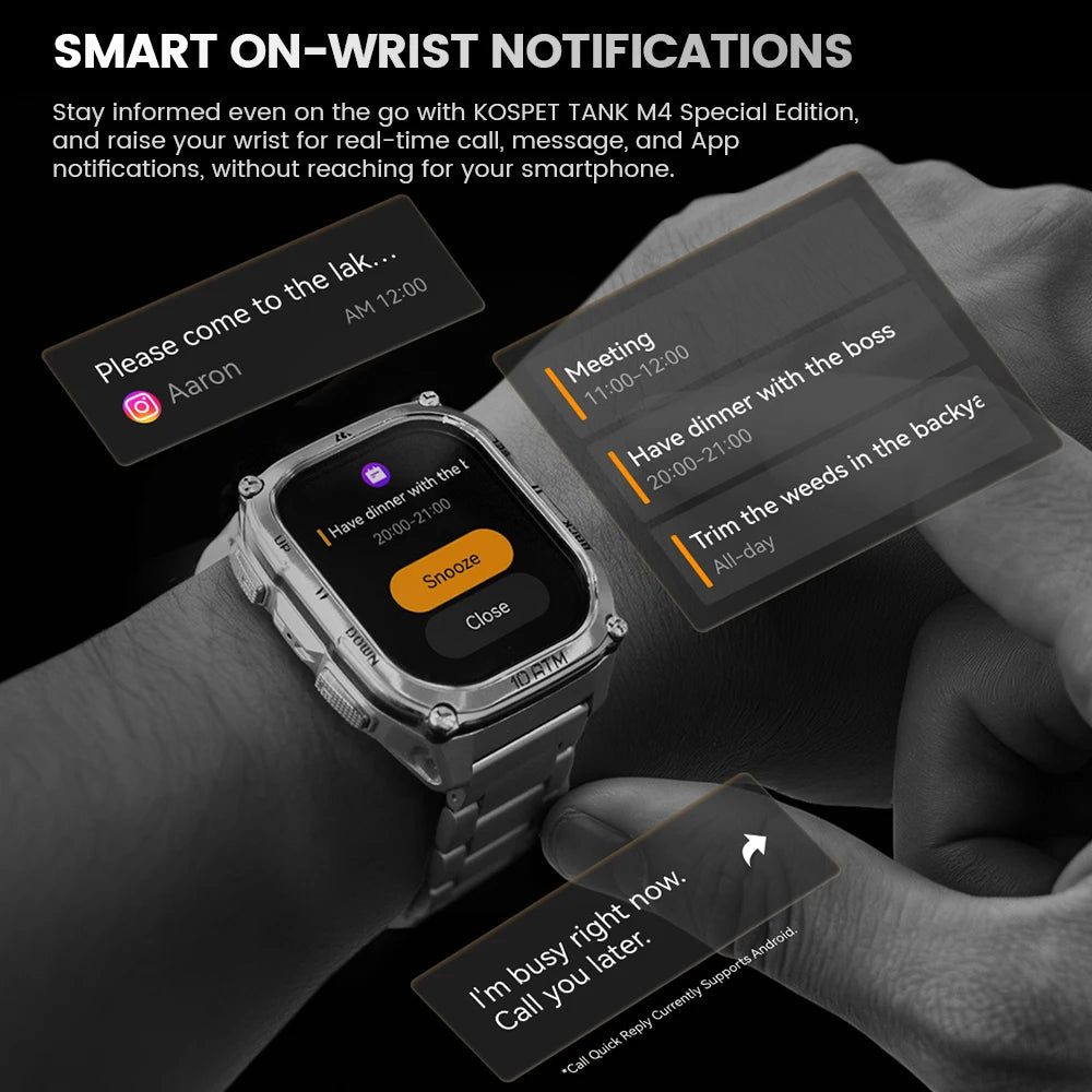 KOSPET Tank M4 Special Edition Smartwatch With GPS And Offline Maps