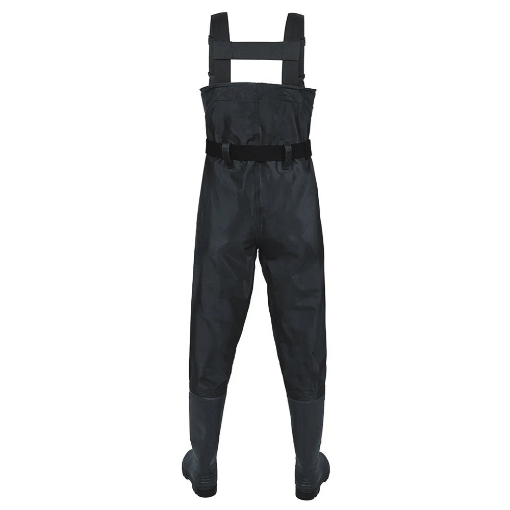 Waterproof Nylon PVC Chest Waders With Boots For Fishing Hunting