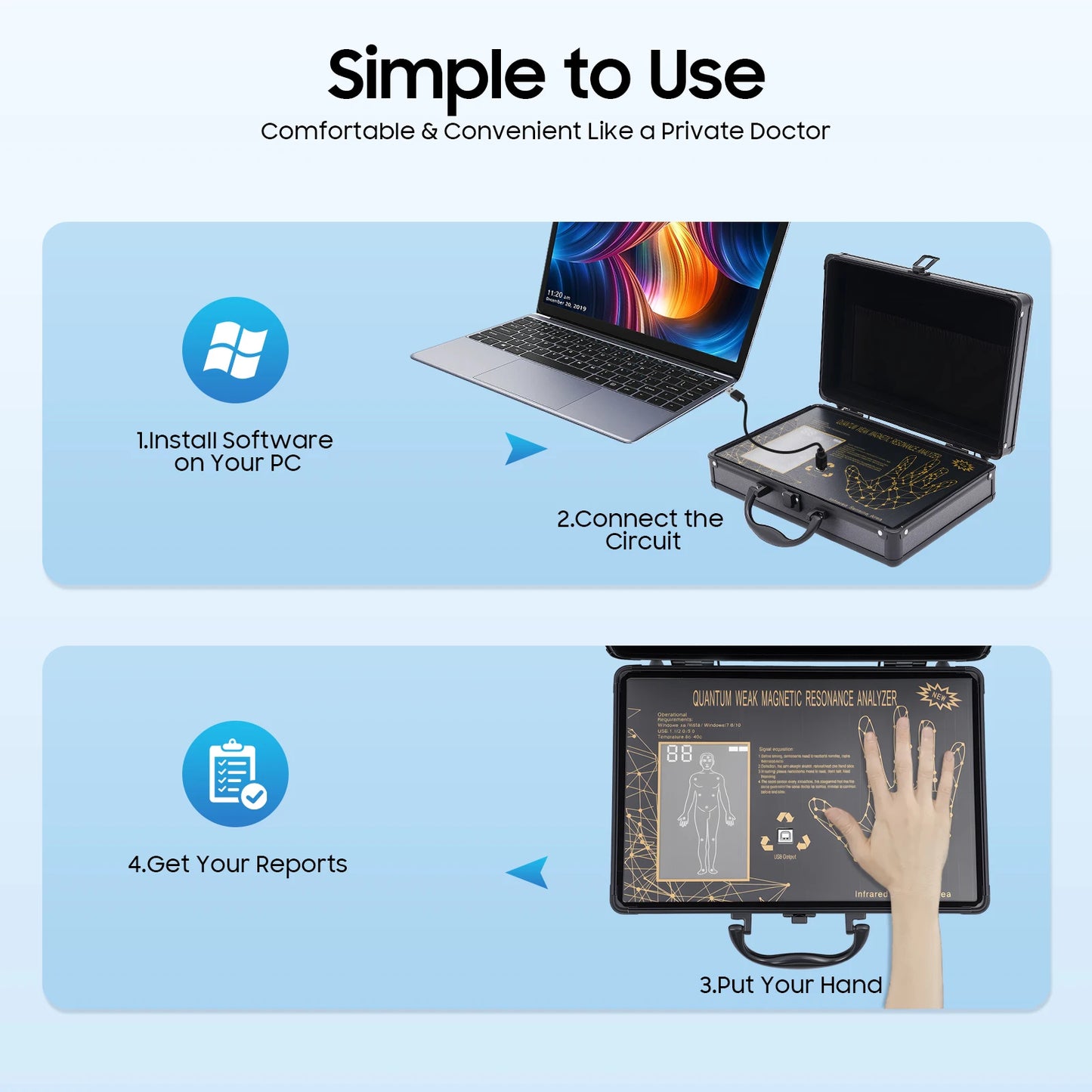 Bymaocar Quantum Resonance Analyzer For Comprehensive Body Health Monitoring