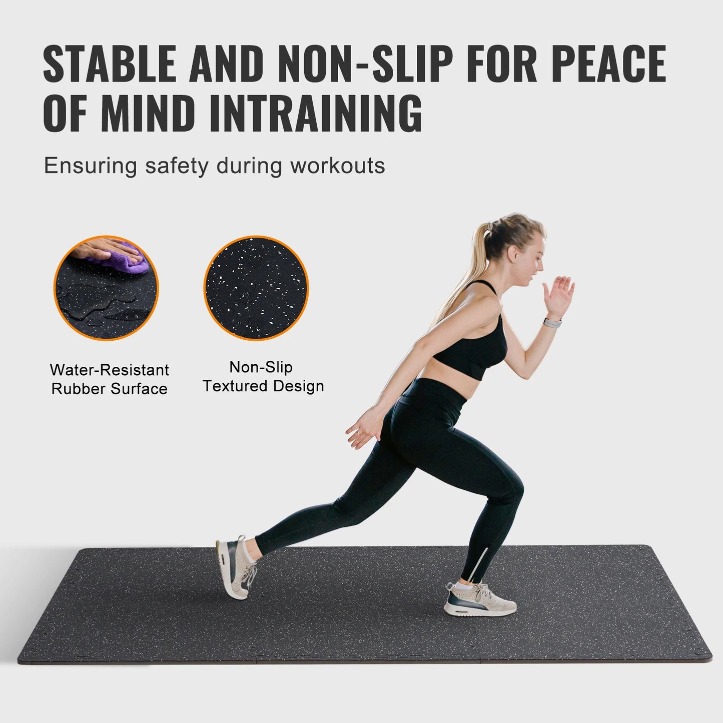 SucceBuy Interlocking Puzzle Rubber And Eva Foam Floor Mats