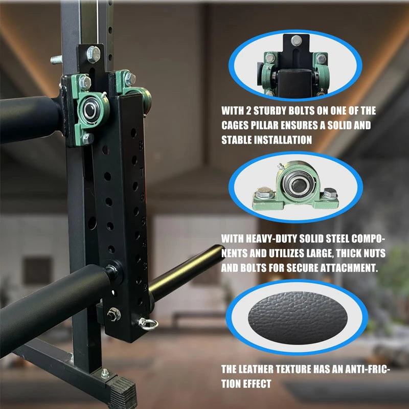 Power Rack Mounted Leg Extension And Curl Machine For Home Gym