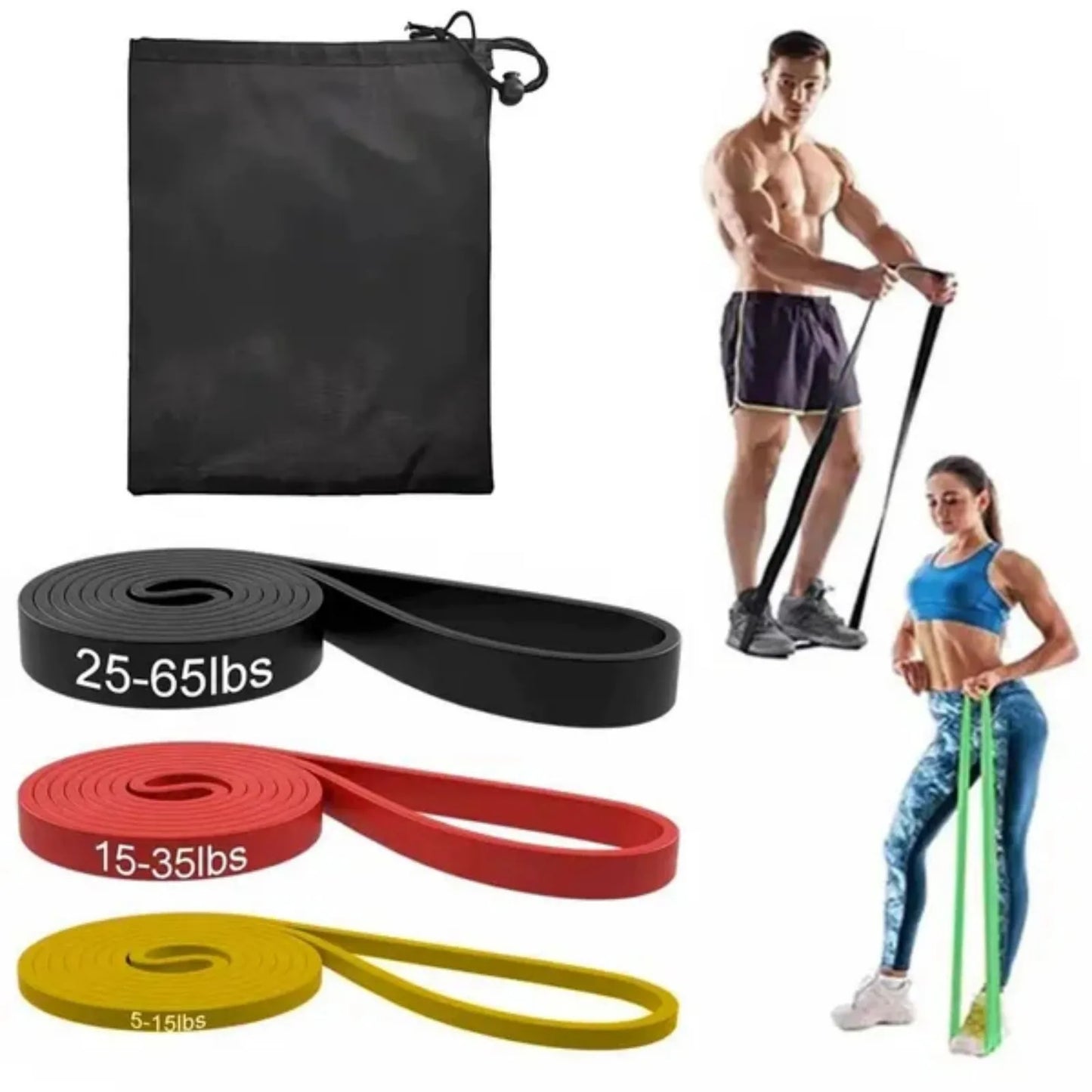 Resistance Bands Set Of 3 Loop Exercise Bands For Yoga