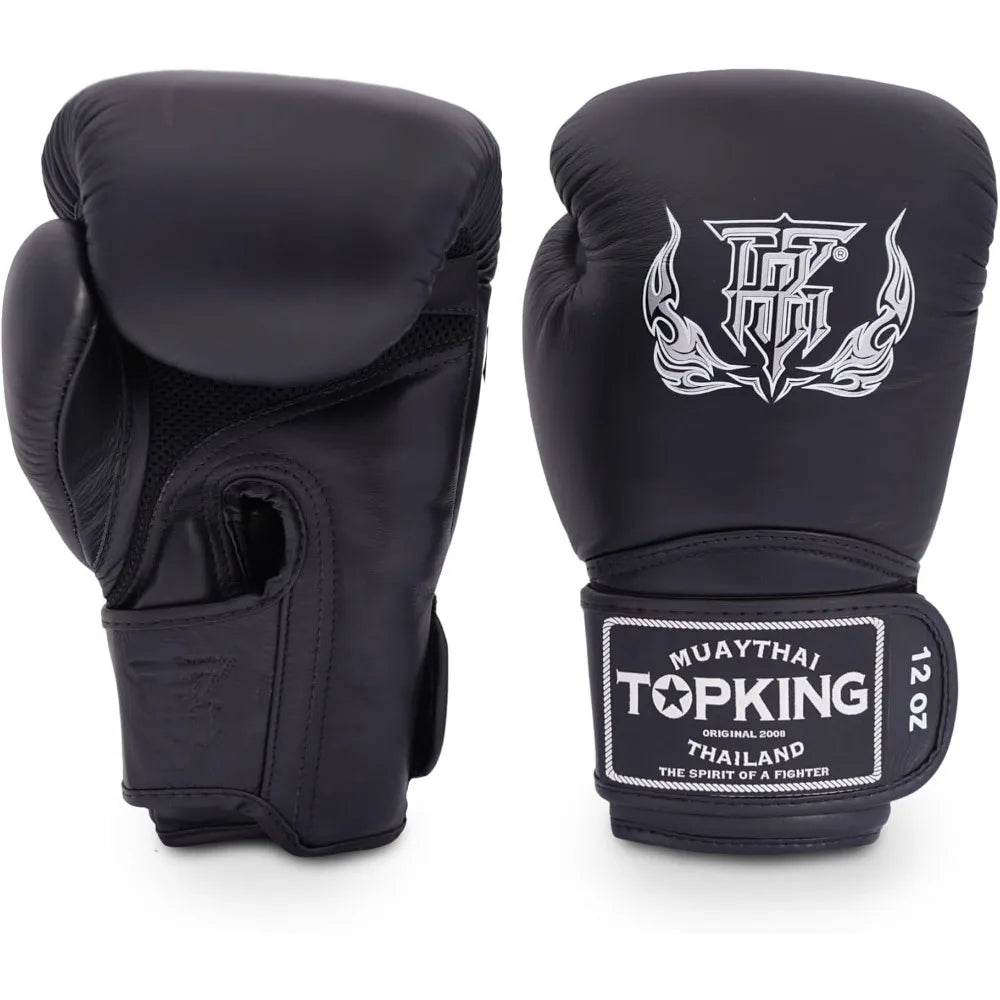 Top King Super Air Leather Muay Thai Training Boxing Glove