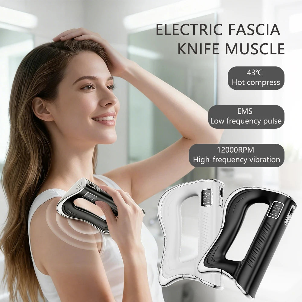 Foreverlily Electric Fascia Knife Massager Deep Tissue Muscle Scraper