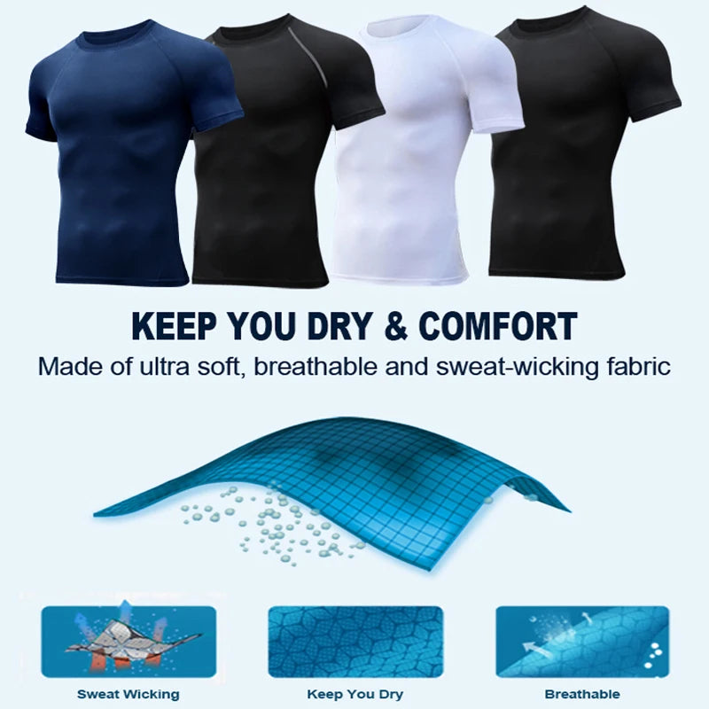 HooThreads Men Spider Print Quick Dry Compression Shirt