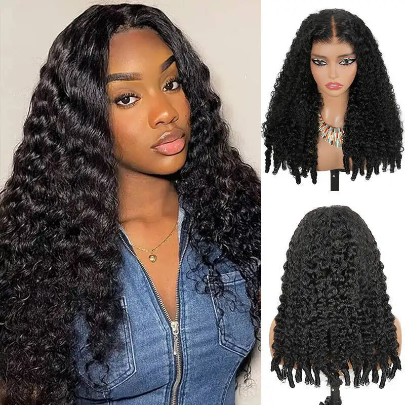 Pobokix Burmese Curly Lace Frontal Wig 100 Percent Human Hair