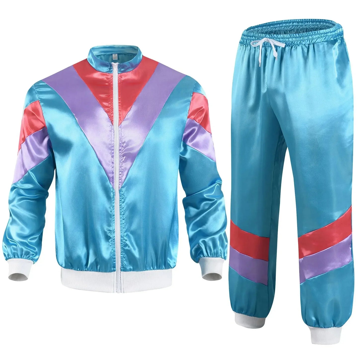 Disco Tracksuit 2 Piece Jacket And Pants Set Unisex Cosplay