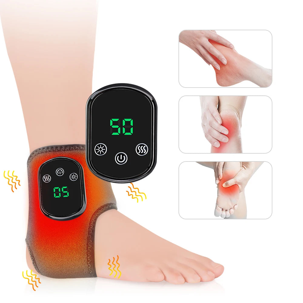 PASTSKY Heated Foot Massager With Ankle Support And Vibration