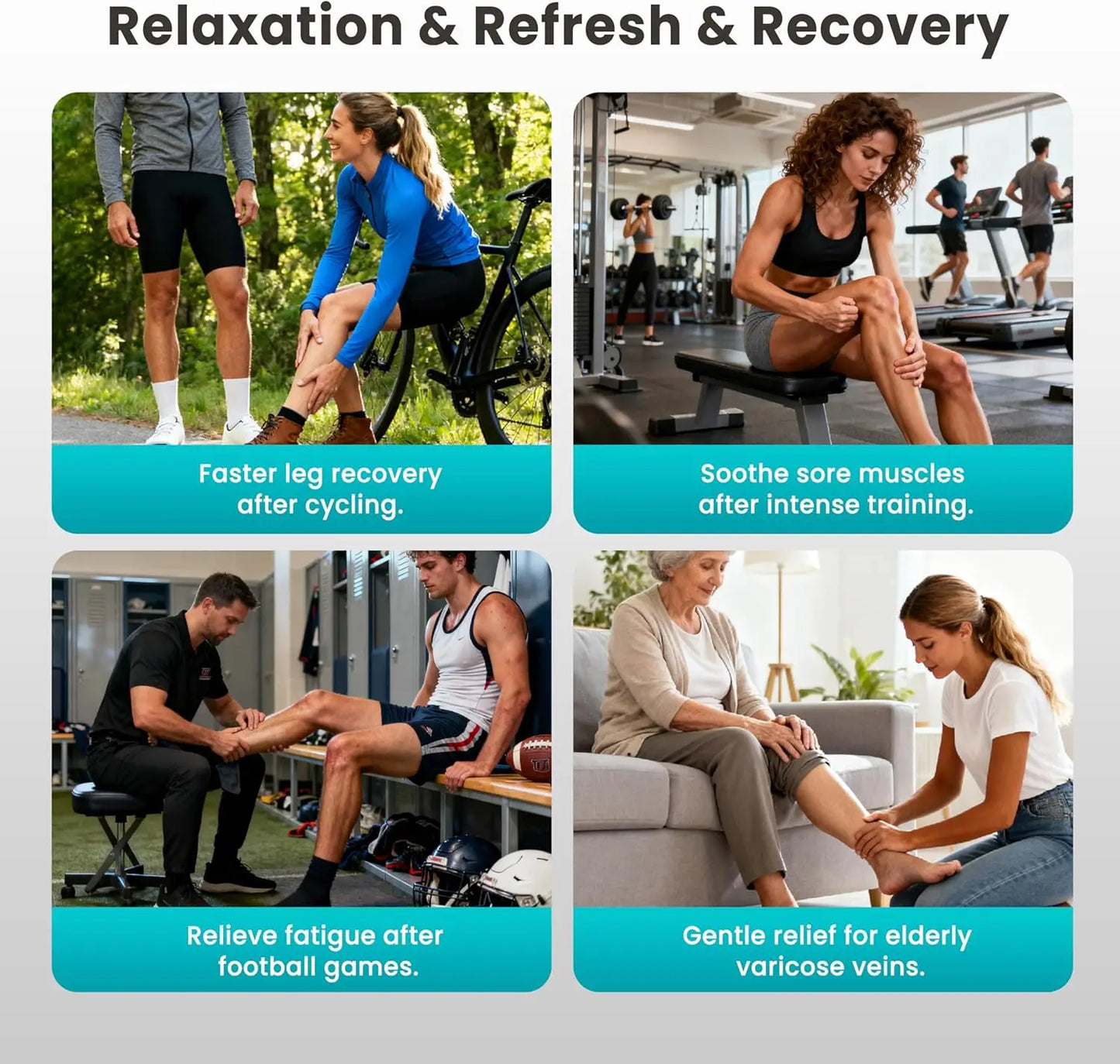 LeG Cordless Air Compression Leg Massager For Pain Relief