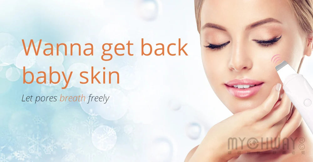 Mychway 3 In 1 Ultrasound Dermabrasion Facial Beauty Device
