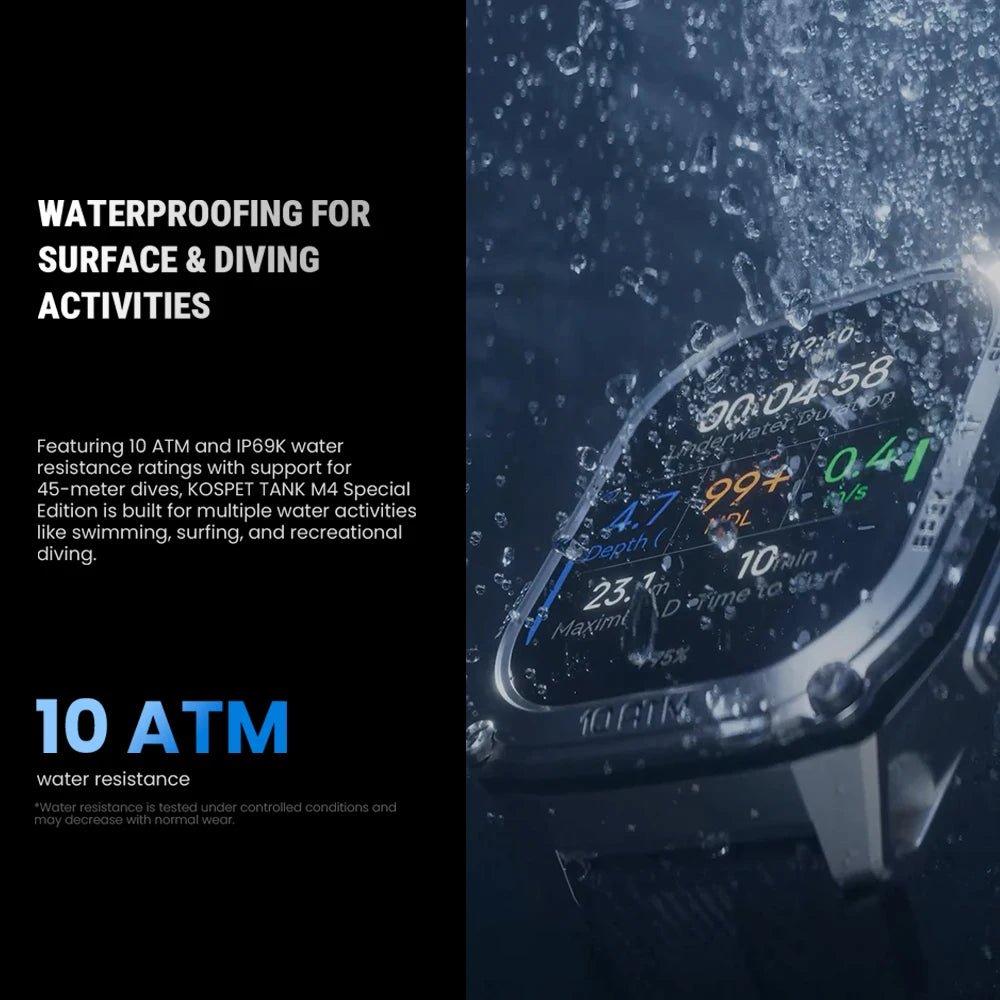 KOSPET Tank M4 Special Edition Smartwatch With GPS And Offline Maps