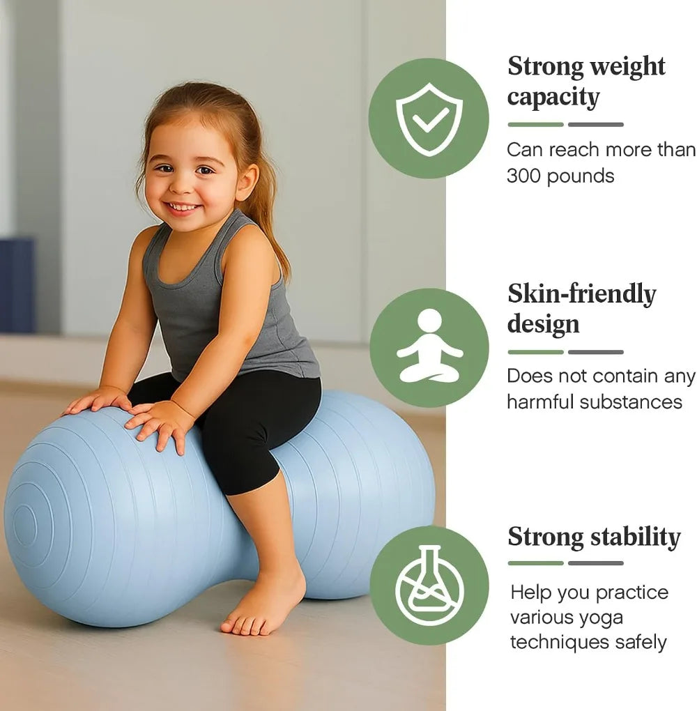 Anti Burst Peanut Exercise Ball With Pump For Kids Therapy