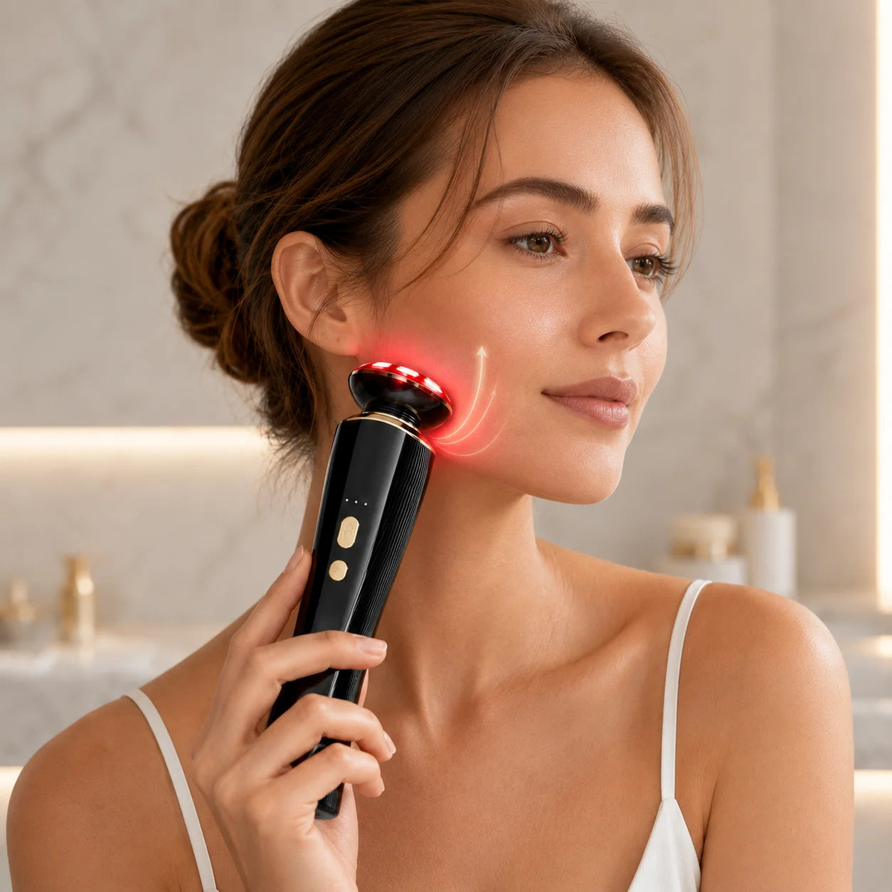 Red Light Therapy Facial Massager For Skin Firming And Tightening