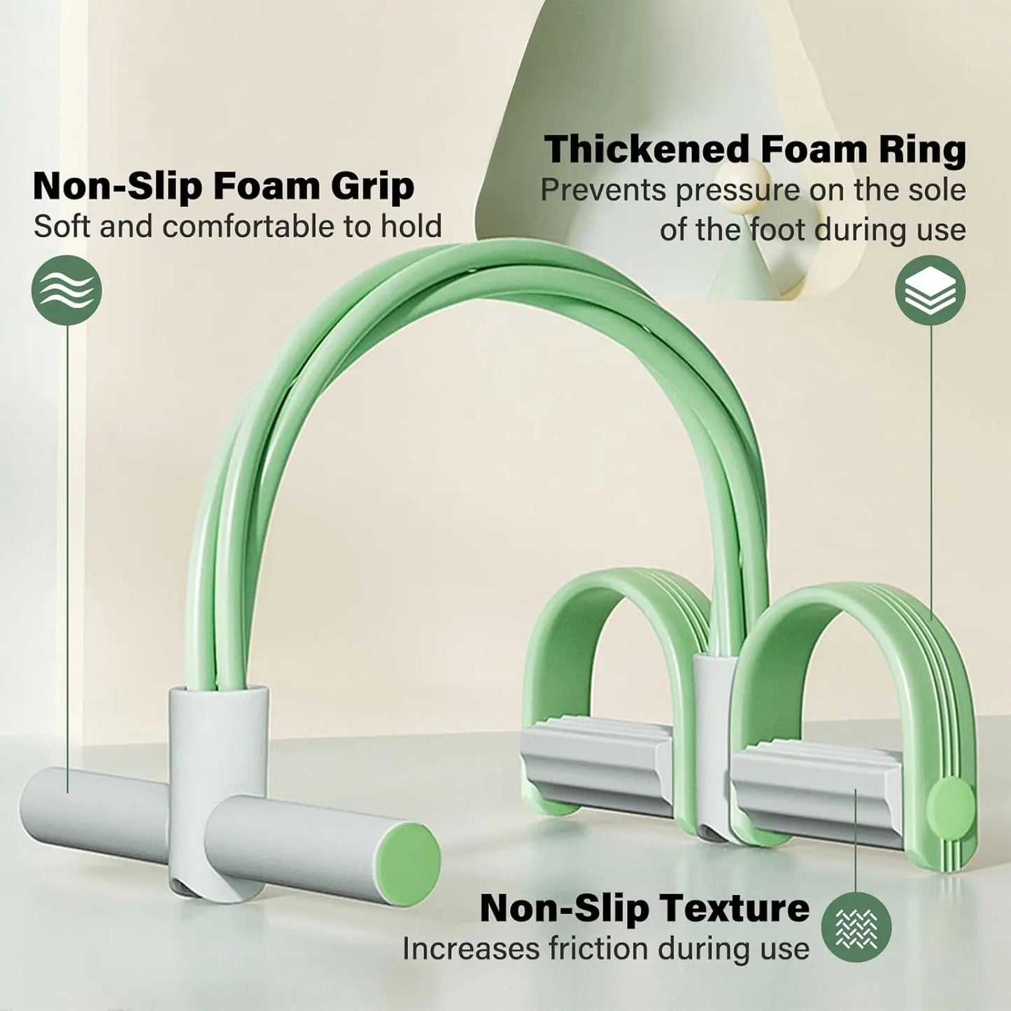 Multifunctional Natural Rubber Pedal Resistance Bands With Handles