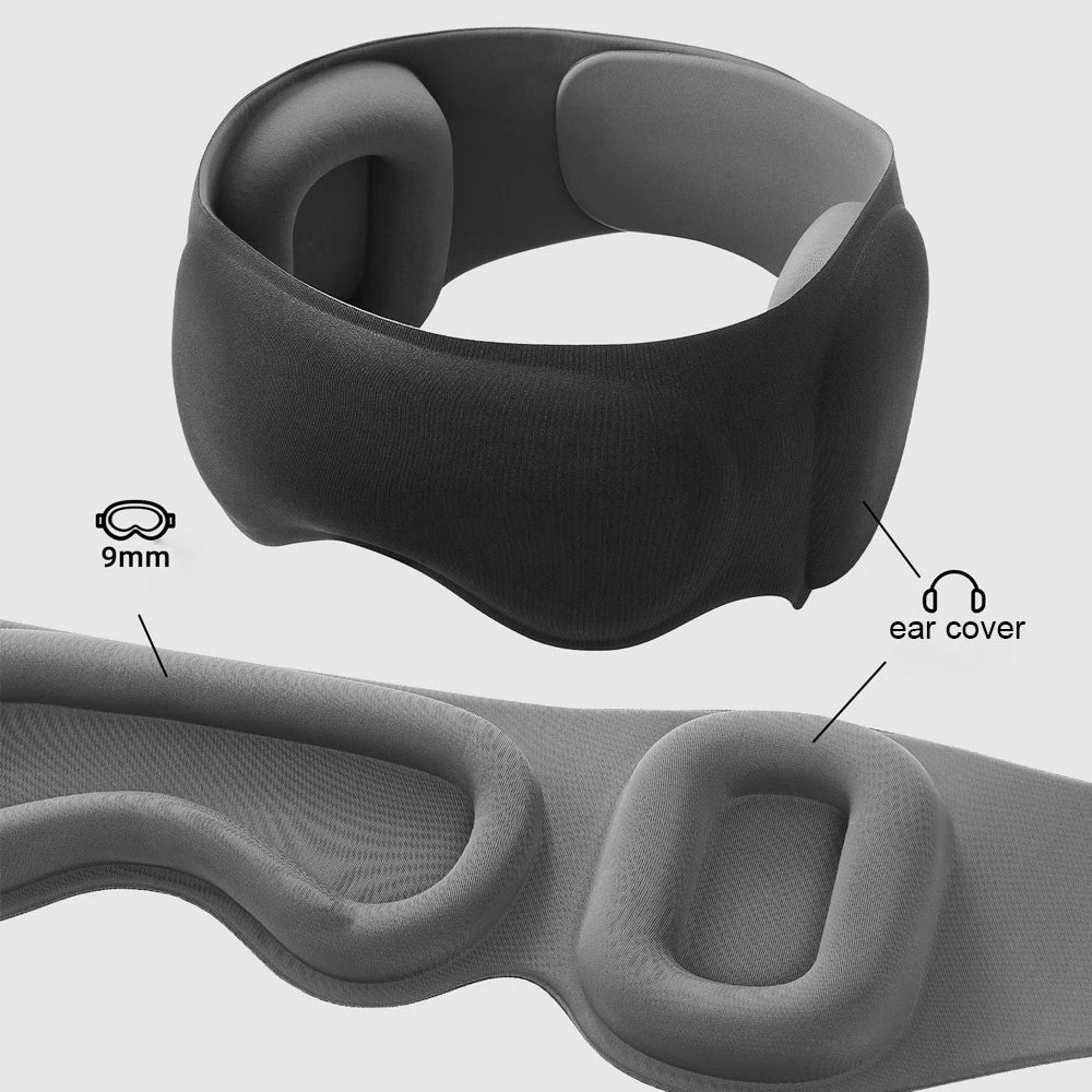 3D Weighted Sleep Mask For Side Sleepers With Ear Cover
