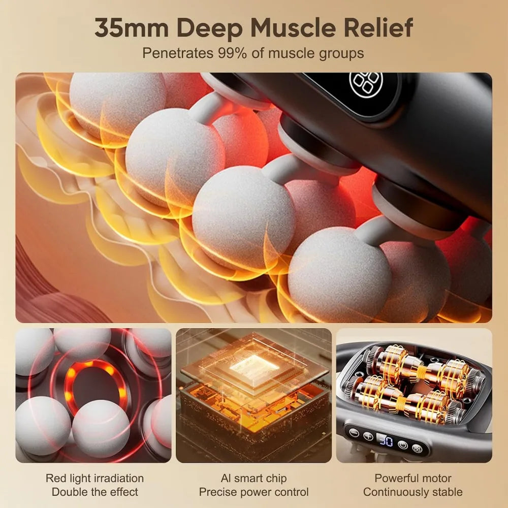 Deep Tissue Massage Gun With 3 Modes And 30 Speeds