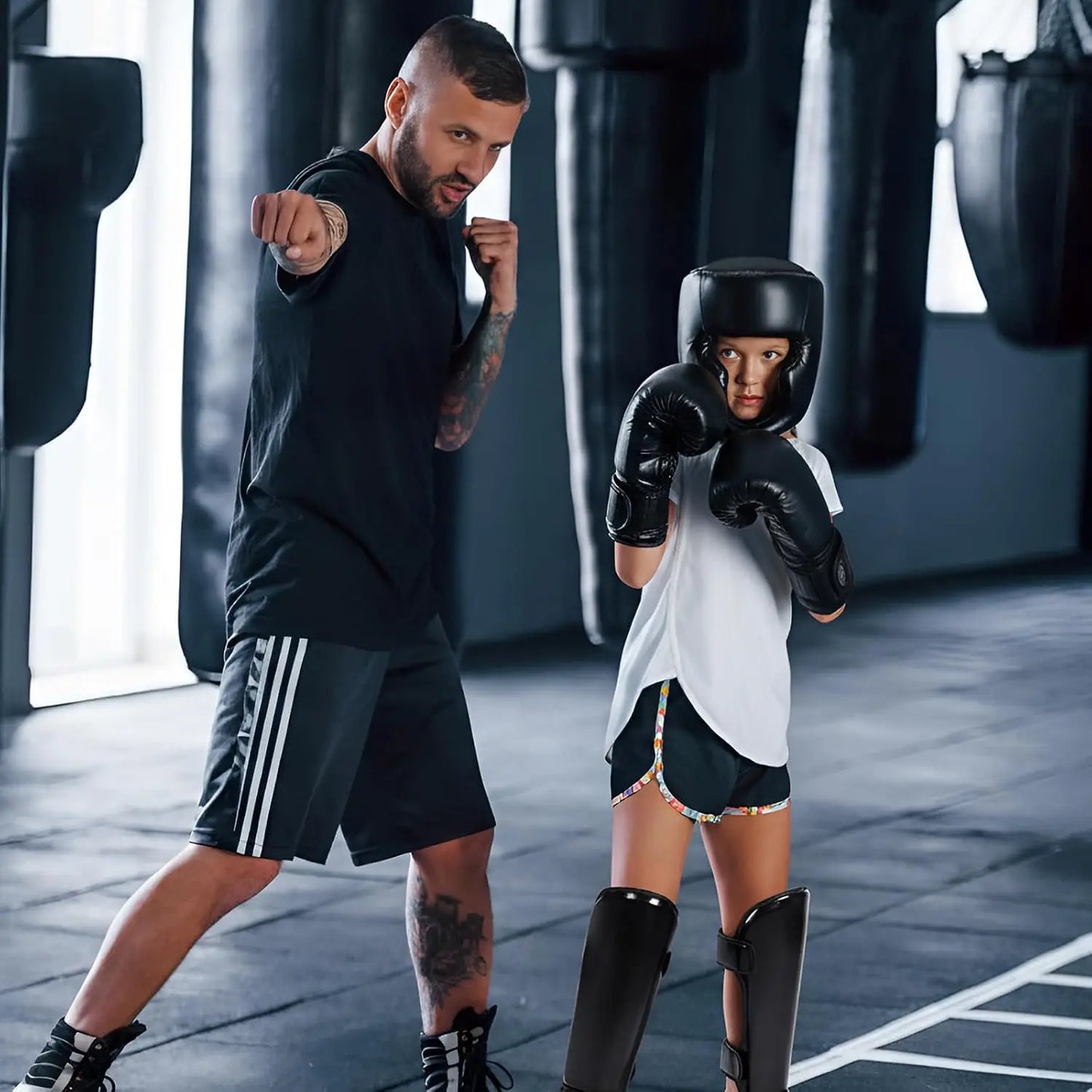 Ytyin Kids Boxing Gear Set With Headgear And Gloves
