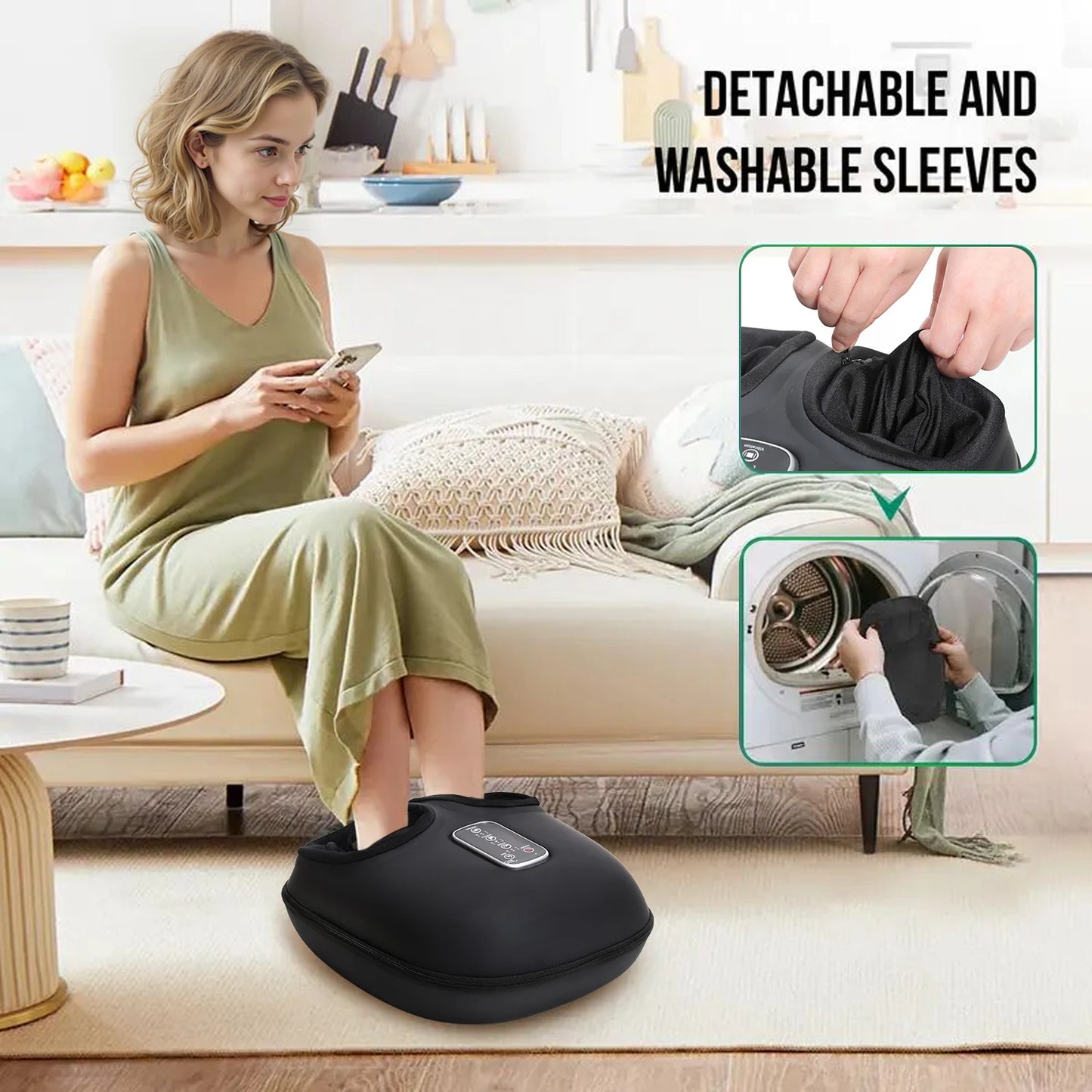 Leercon Automatic Foot Massager With Kneading Rollers And Airbag