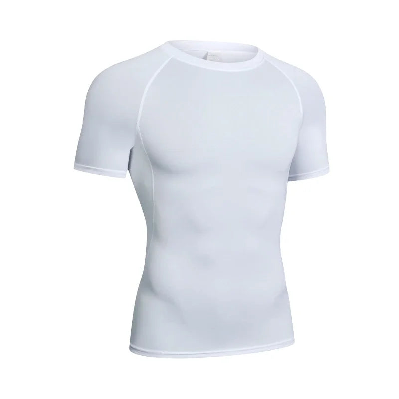 Men Black Long Sleeve Compression Quick Dry Fitness Top
