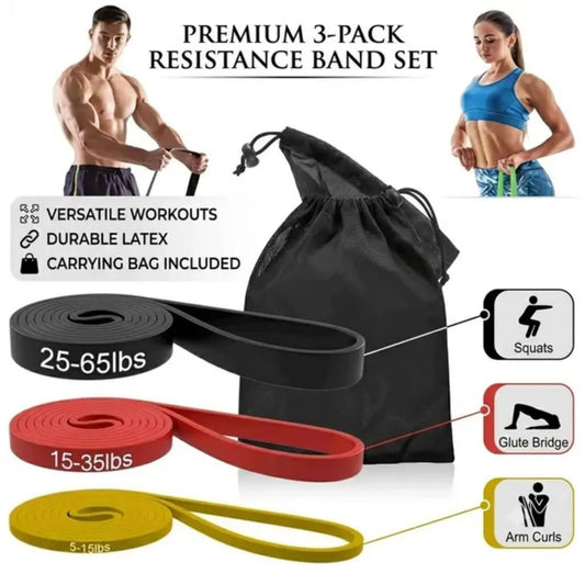 Resistance Bands Set Of 3 Loop Exercise Bands For Yoga